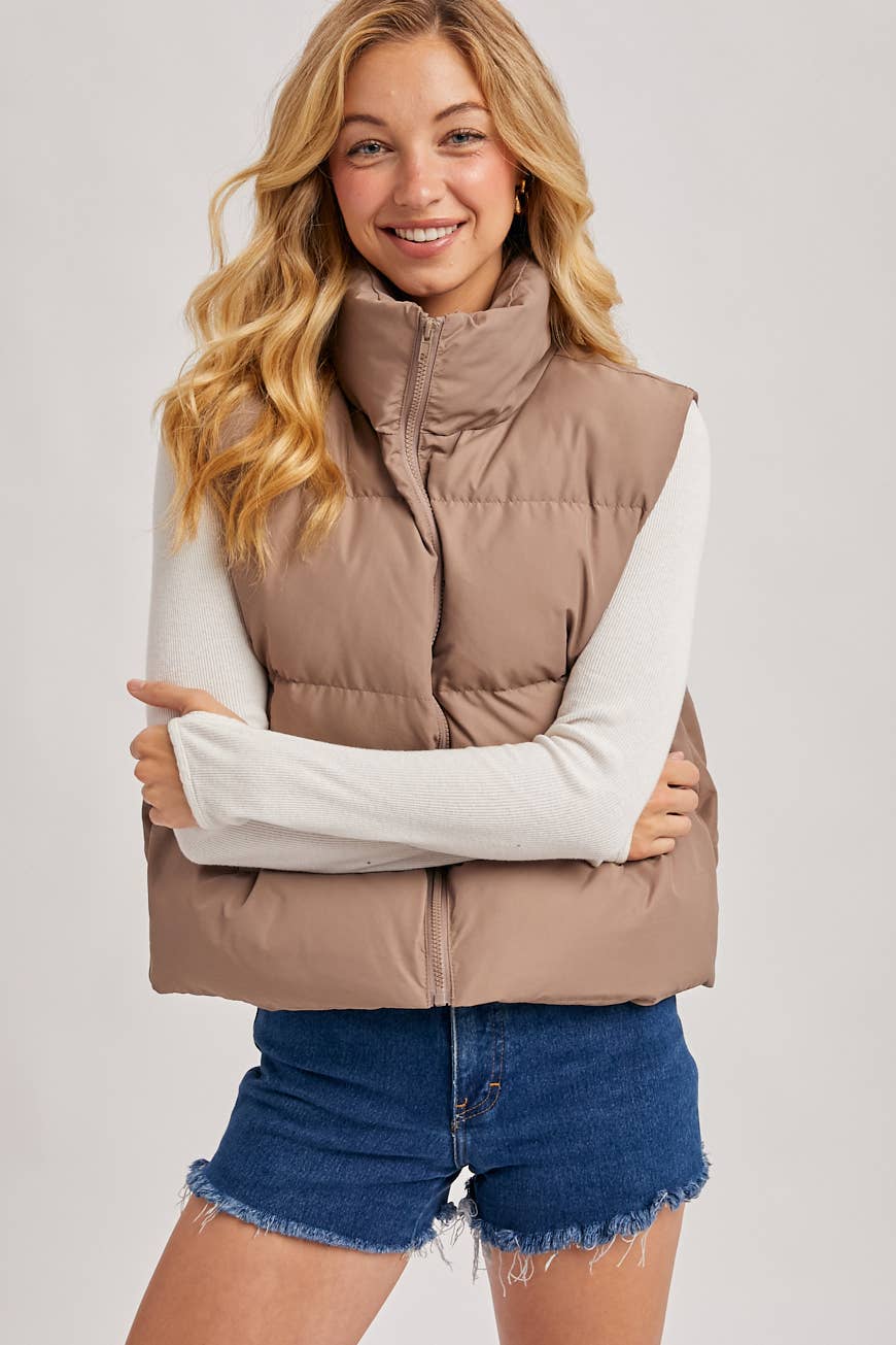 SALE | ZIPPER FRONT PUFFER VEST