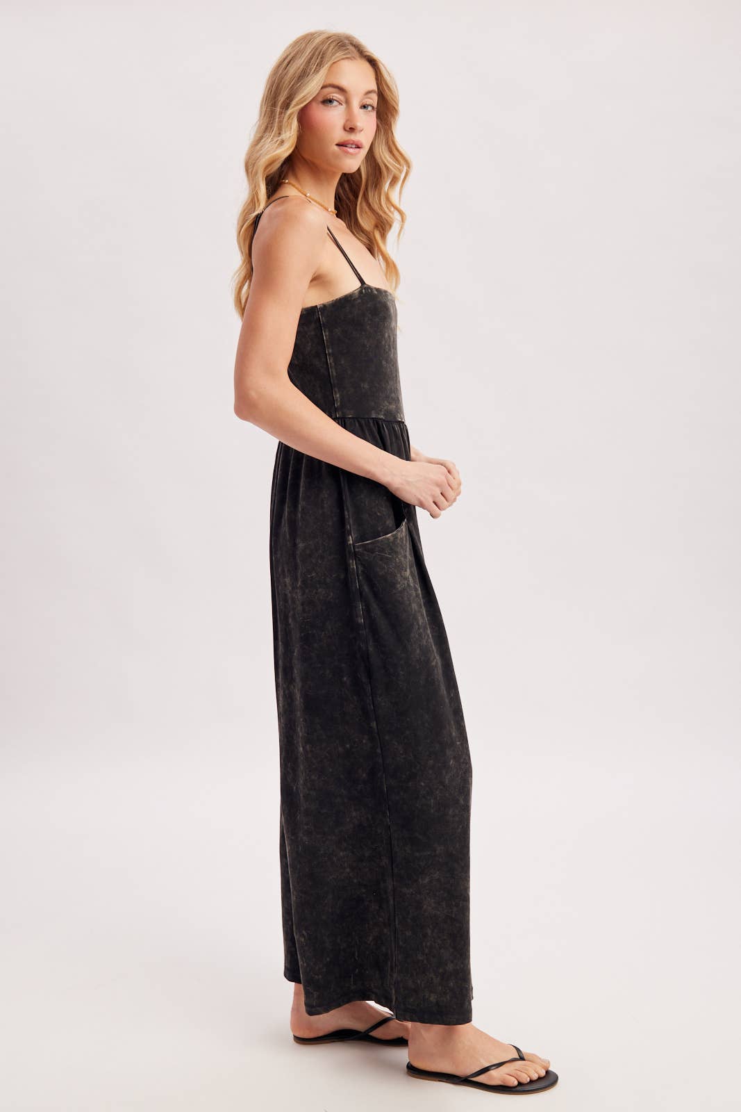 Washed Sleeveless Jumpsuit