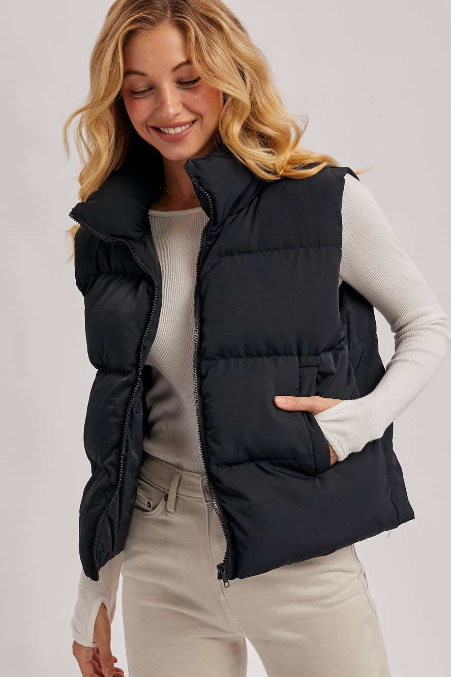 SALE | ZIPPER FRONT PUFFER VEST