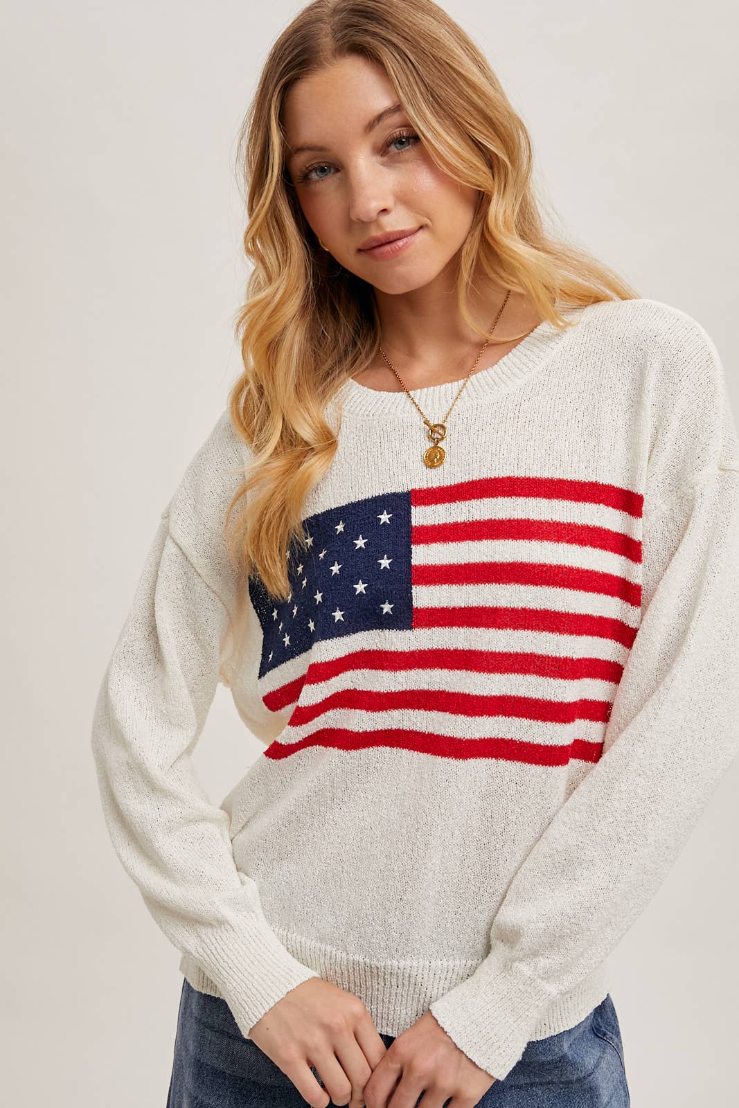 American Flag Knit Sweater