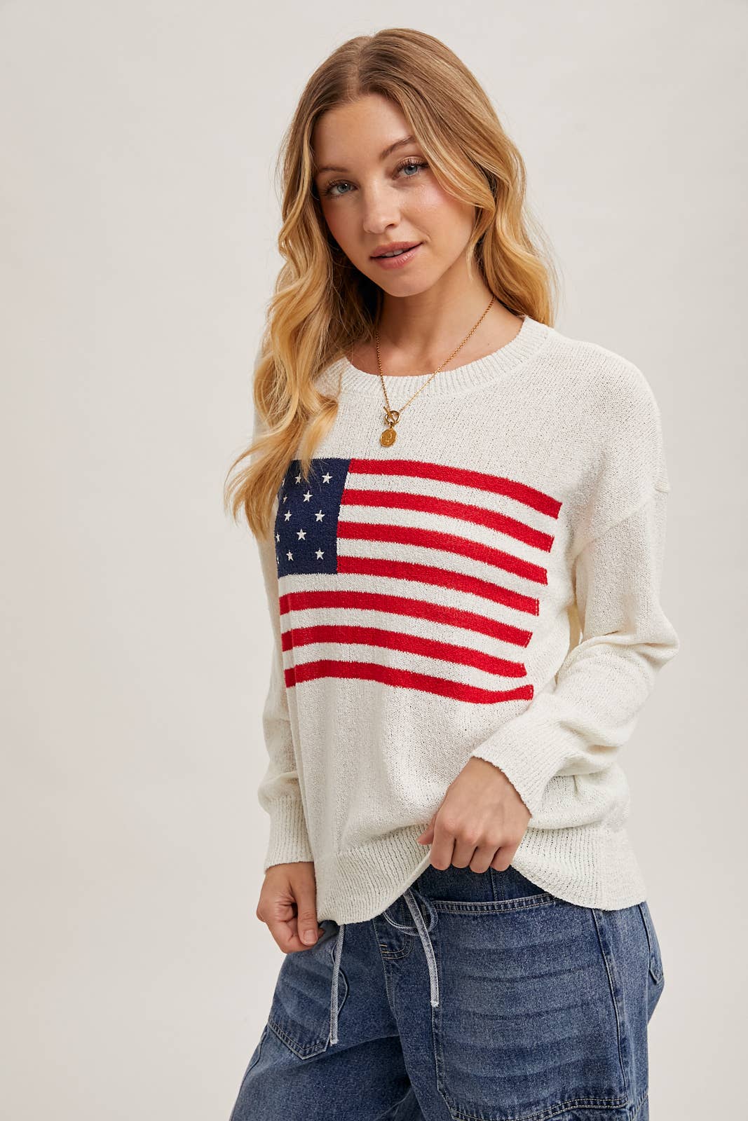 American Flag Knit Sweater